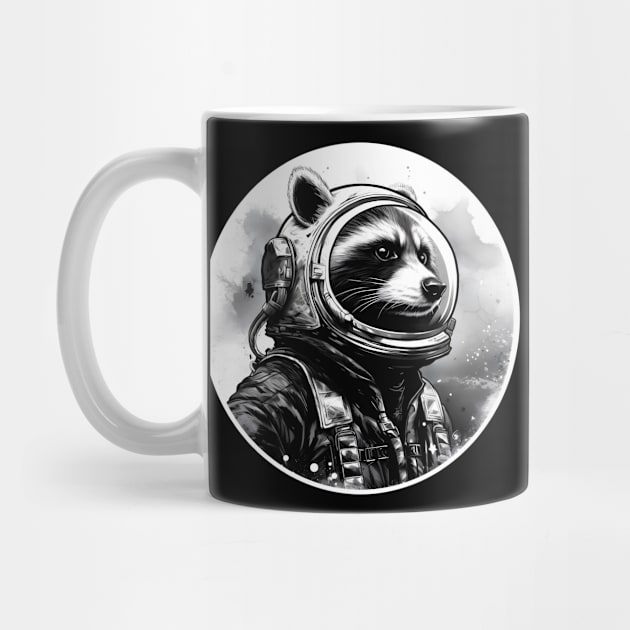 Astronaut raccoon by beangeerie